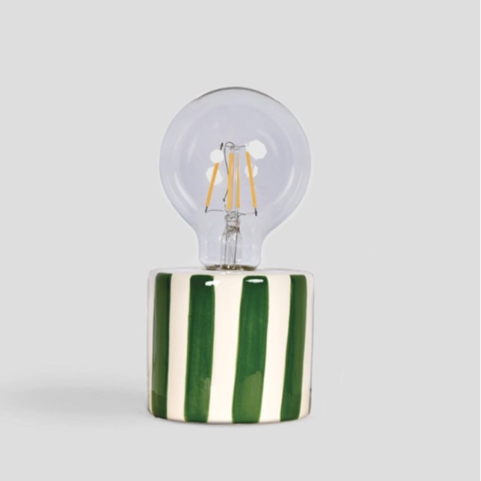 Lampe Rayure verte