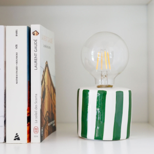 Lampe Rayure verte